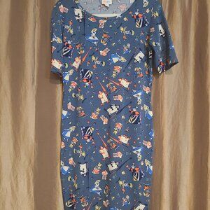 RARE Unicorn “Alice in Wonderland” Julia Dress in blue Worn once Size M